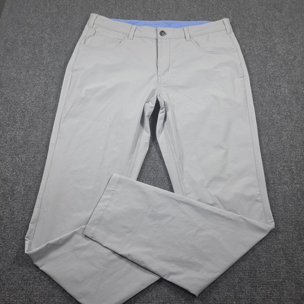 Avalon Golf Tour Pants Performance Stretch Gray 34x32